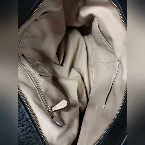 COACH City Zip Leather Tote Bag 16" X 8" - Picture 3 of 8